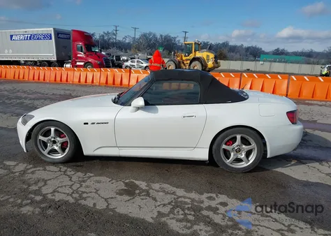 2000 Honda S2000 z USA, uszkodzony, nr VIN JHMAP1146YT004909